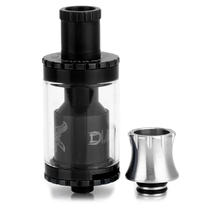 diablo-style-rta-rebuildable-tank-atomizer-black-stainless-steel-glass-25ml- 22mm-diameter  Vape Mod Box Cyprus vape shop online,ecig store